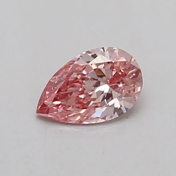 0.15ct Pear Lab Grown Diamond (Colour Fancy Vivid Pink, Clarity VS1, IGI Certified)