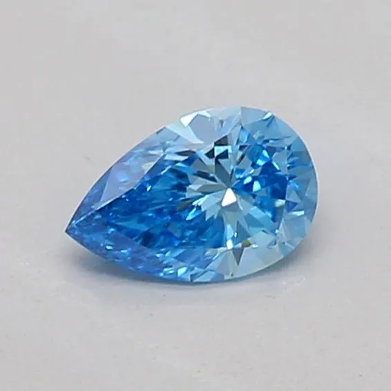 0.18ct Pear Lab Grown Diamond (Colour Fancy Vivid Blue, Clarity VS1, IGI Certified)