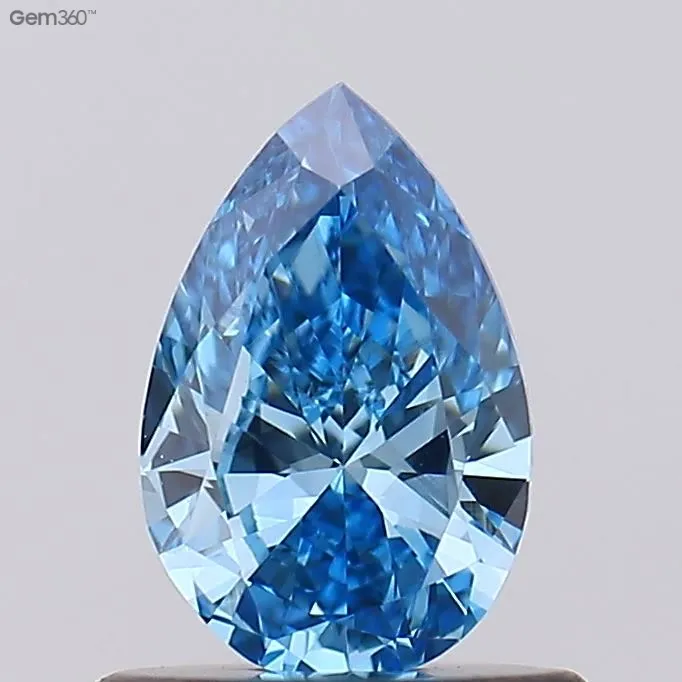 0.22ct Pear Lab Grown Diamond (Colour Fancy Vivid Blue, Clarity VVS2, Uncertified)