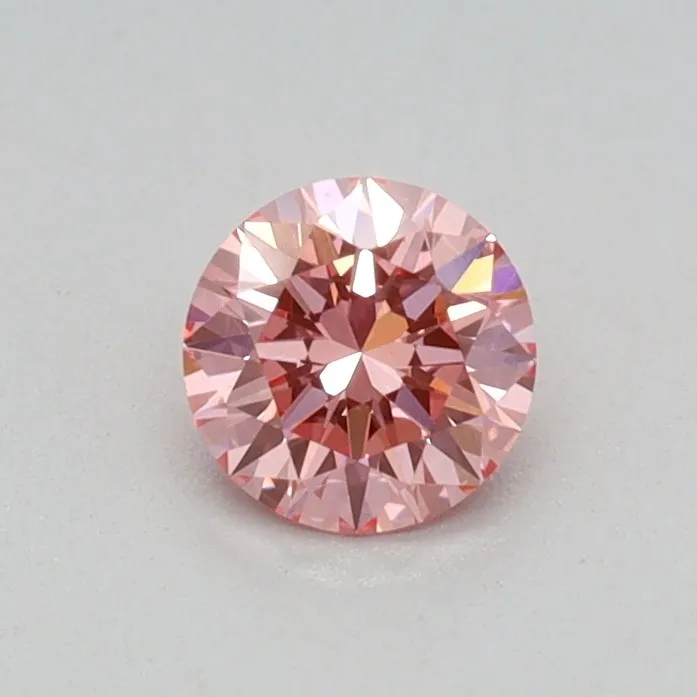 0.28ct Round Lab Grown Diamond (Colour Fancy Vivid Pink, Clarity VS1, Cut EX, IGI Certified)