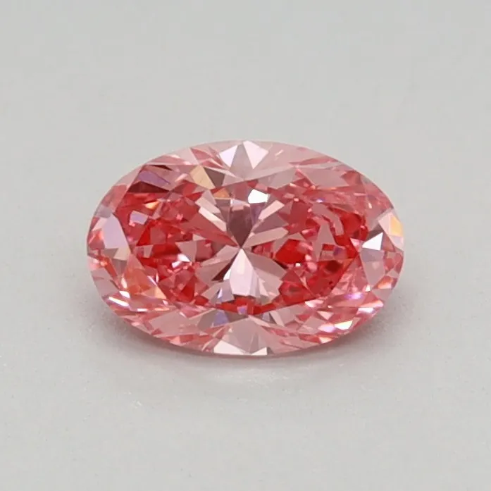 0.31ct Oval Lab Grown Diamond (Colour Fancy Vivid Pink, Clarity IF, IGI Certified)