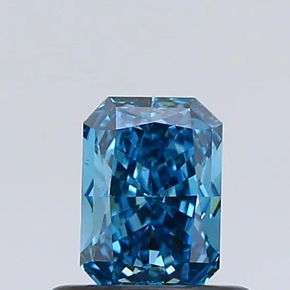 0.51ct Radiant Lab Grown Diamond (Colour Fancy Vivid Blue, Clarity VS2, Cut GD, IGI Certified)