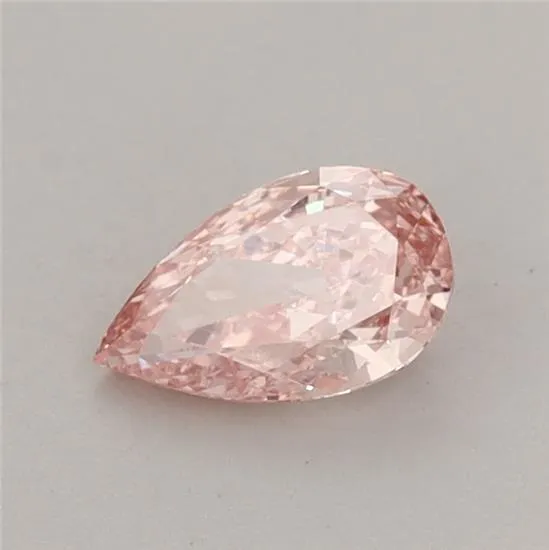 0.52ct Pear Lab Grown Diamond (Colour Fancy Vivid Pink, Clarity VS1, IGI Certified)