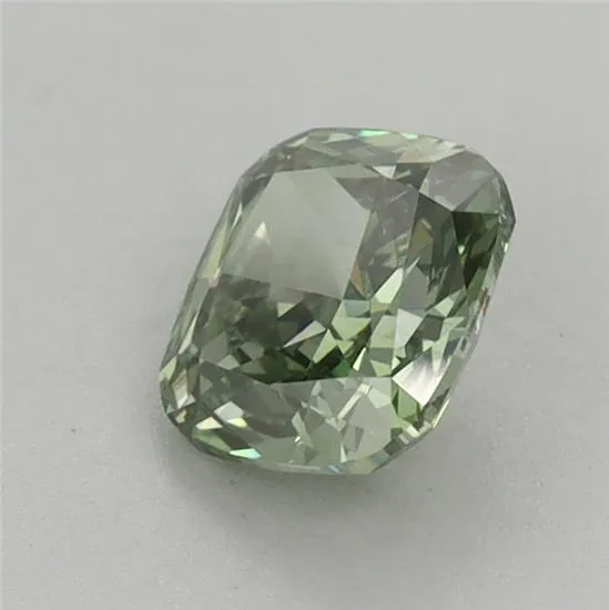 0.97ct Cushion brilliant Lab Grown Diamond (Colour Fancy Vivid Green, Clarity VS2, IGI Certified)