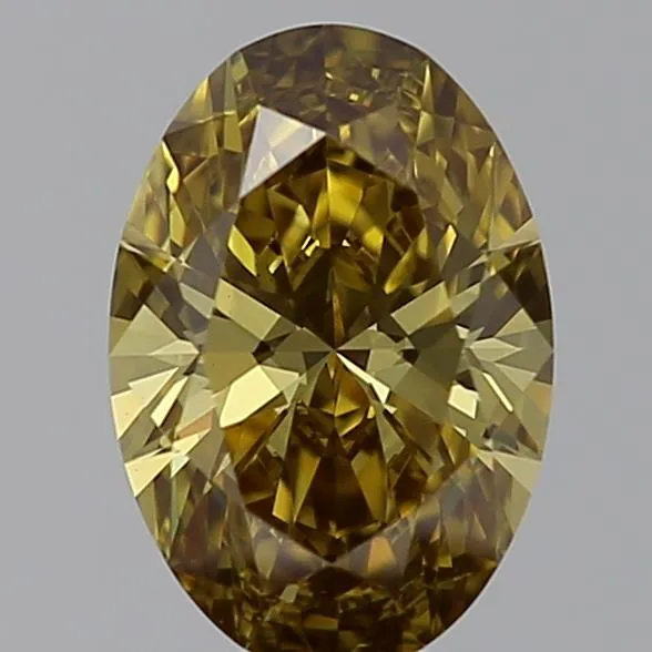 0.99ct Oval Lab Grown Diamond (Colour Fancy Intense Brownish Yellow, Clarity VS1, IGI Certified)