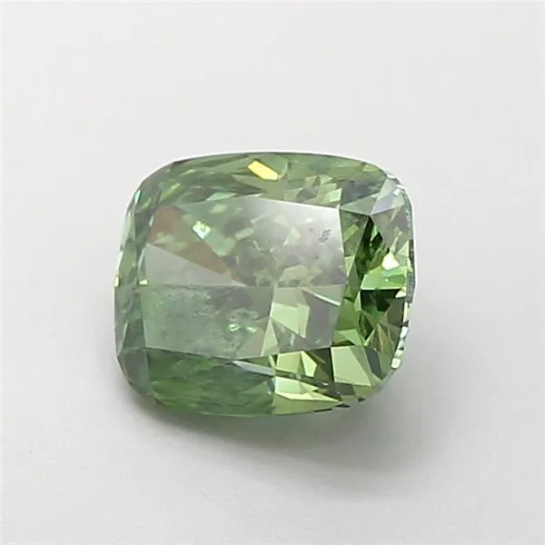 1.01ct Cushion modified Lab Grown Diamond (Colour Fancy Vivid Green, Clarity SI1, IGI Certified)