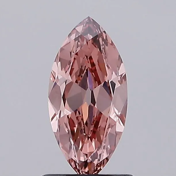1.01ct Marquise Lab Grown Diamond (Colour Fancy Pinkish Brown, Clarity VVS1, IGI Certified)