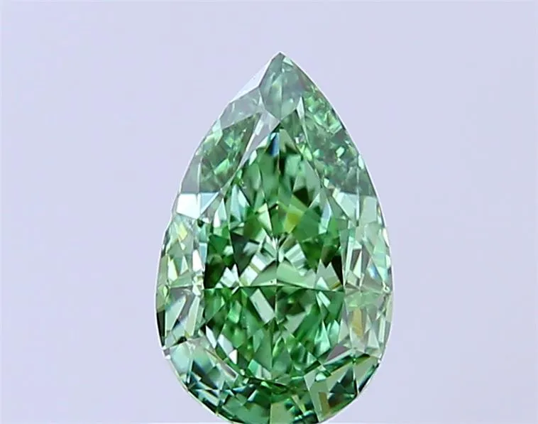 1.01ct Pear Lab Grown Diamond (Colour Fancy Vivid Green, Clarity VVS2, IGI Certified)