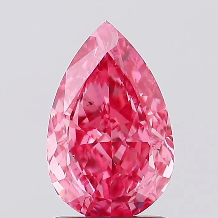1.02ct Pear Lab Grown Diamond (Colour Fancy Vivid Pink, Clarity VS2, IGI Certified)