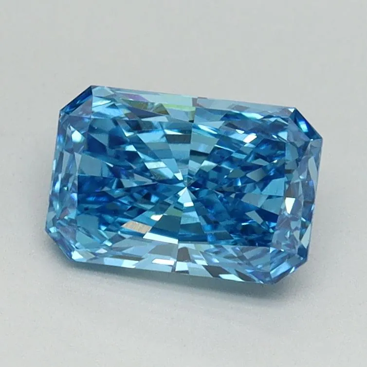 1.02ct Radiant Lab Grown Diamond (Colour Fancy Vivid Blue, Clarity VVS2, IGI Certified)