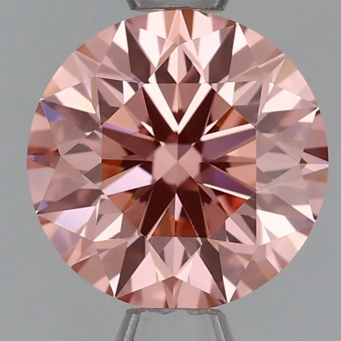 1.03ct Round Lab Grown Diamond (Colour Fancy Intense Pink, Clarity VS2, Cut EX, IGI Certified)