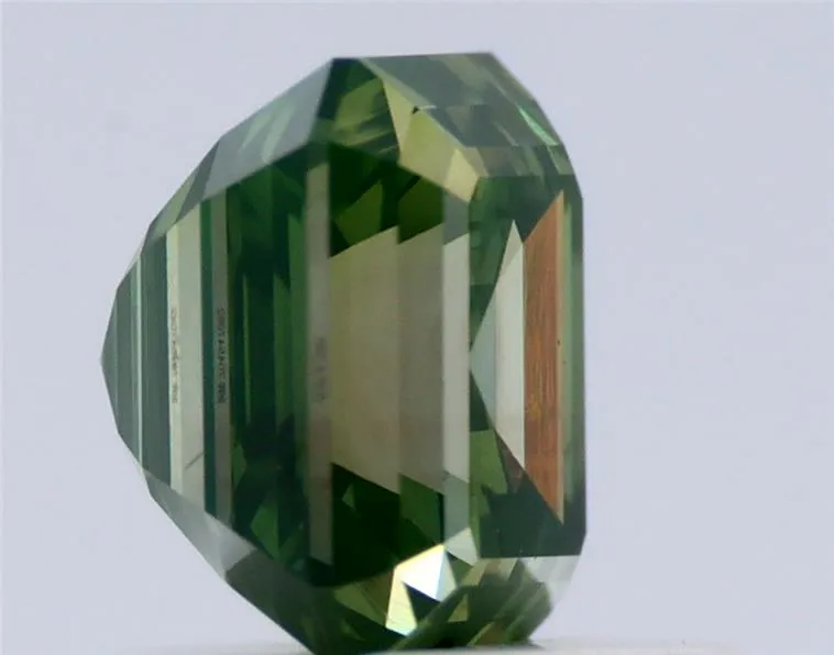 1.11ct Asscher Natural Diamond (Colour Fancy Vivid Green, Clarity VS2, Cut VG, IGI Certified)