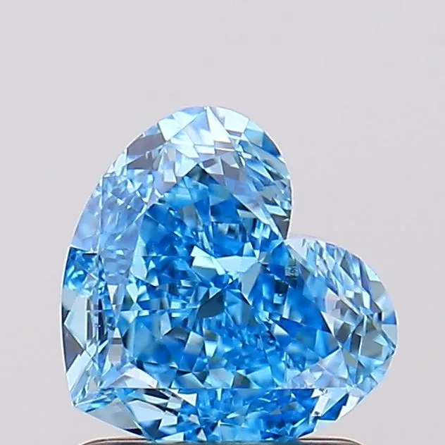 1.18ct Heart Lab Grown Diamond (Colour Fancy Vivid Blue, Clarity VS1, IGI Certified)