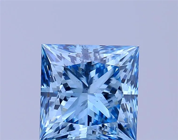 1.22ct Princess Lab Grown Diamond (Colour Fancy Vivid Blue, Clarity VS1, Cut EX, Uncertified)