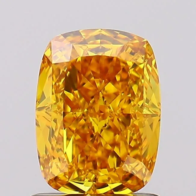 1.26ct Cushion modified Lab Grown Diamond (Colour Fancy Vivid Yellow, Clarity IF, IGI Certified)