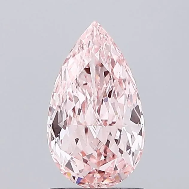 1.29ct Pear Lab Grown Diamond (Colour Fancy Intense Pink, Clarity VS1, IGI Certified)