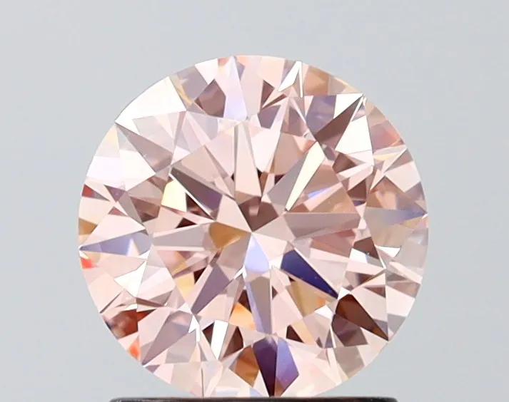 1.35ct Round Lab Grown Diamond (Colour Fancy Intense Pink, Clarity VVS2, Cut EX, IGI Certified)