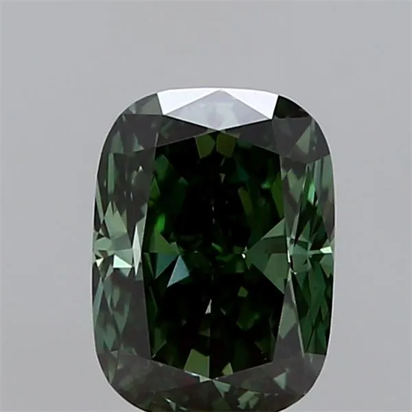 1.41ct Cushion brilliant Lab Grown Diamond (Colour Fancy Deep Green, Clarity VS1, IGI Certified)