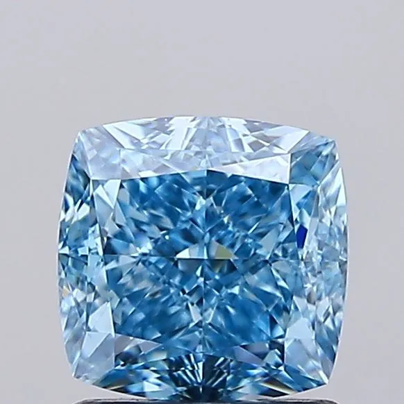 1.50ct Cushion modified Lab Grown Diamond (Colour Fancy Vivid Blue, Clarity VVS2, IGI Certified)