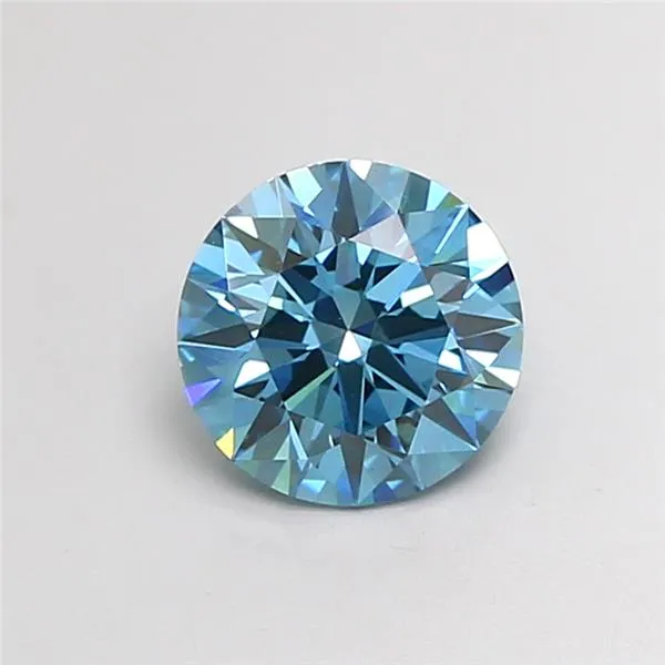 1.50ct Round Lab Grown Diamond (Colour Fancy Vivid Blue, Clarity VVS2, Cut ID, IGI Certified)