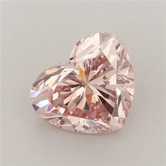 1.67ct Heart Lab Grown Diamond (Colour Fancy Intense Brownish Pink, Clarity VS2, IGI Certified)