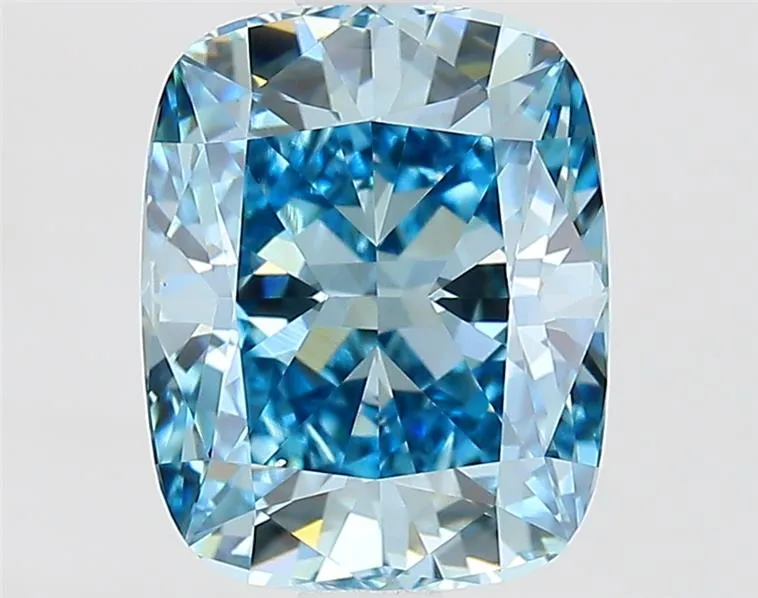 1.83ct Cushion brilliant Lab Grown Diamond (Colour Fancy Intense Blue, Clarity VVS2, IGI Certified)