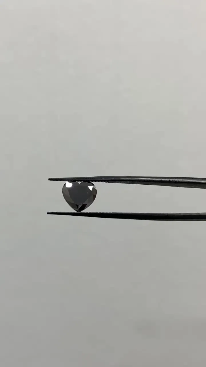 1.94ct Heart Natural Diamond (Colour Fancy Black, Clarity VVS2, Cut EX, GIA Certified)