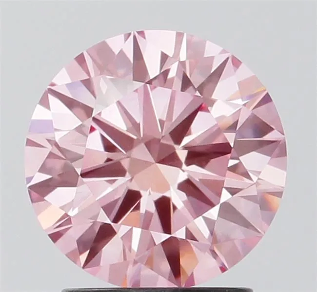 1.98ct Round Lab Grown Diamond (Colour Fancy Vivid Pink, Clarity VS1, Cut EX, IGI Certified)