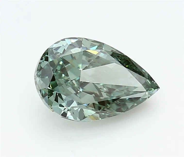 2.00ct Pear Lab Grown Diamond (Colour Fancy Vivid Green, Clarity VS1, IGI Certified)