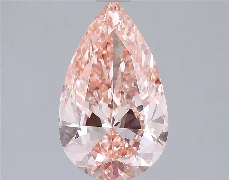 2.00ct Pear Lab Grown Diamond (Colour Fancy Vivid Pink, Clarity VVS2, IGI Certified)