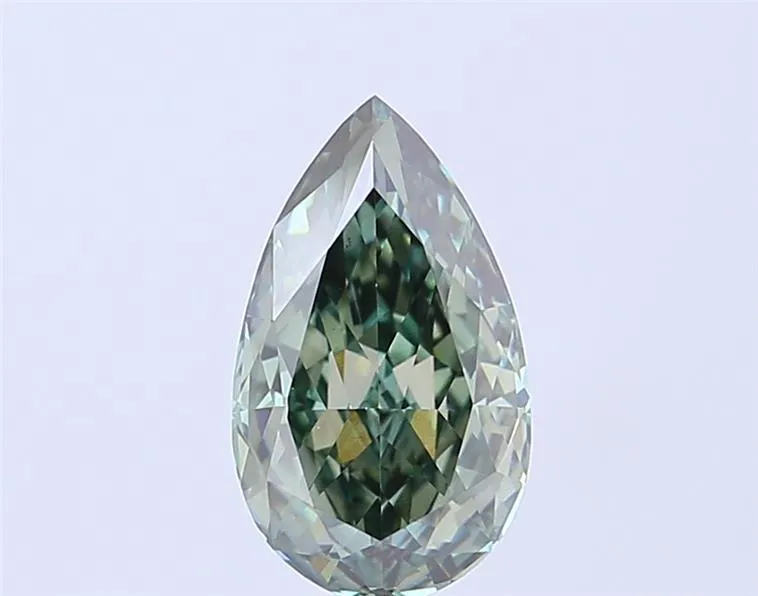 2.01ct Pear Lab Grown Diamond (Colour Fancy Vivid Green, Clarity VS1, IGI Certified)