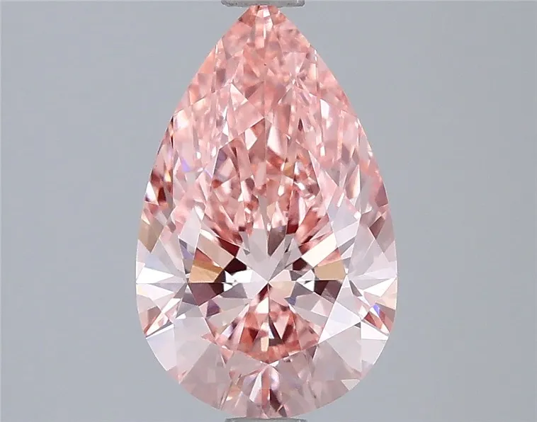 2.01ct Pear Lab Grown Diamond (Colour Fancy Vivid Pink, Clarity VVS2, IGI Certified)