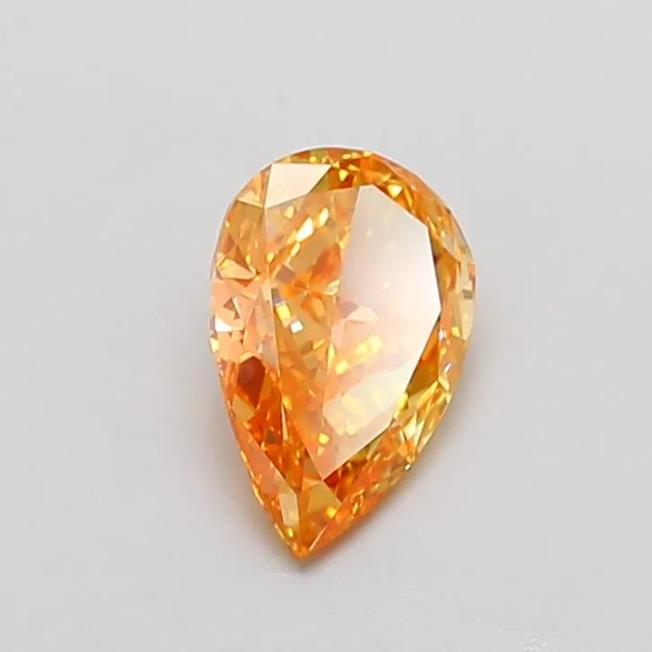 2.01ct Pear Lab Grown Diamond (Colour Fancy Vivid Yellow Orange, Clarity VVS2, IGI Certified)