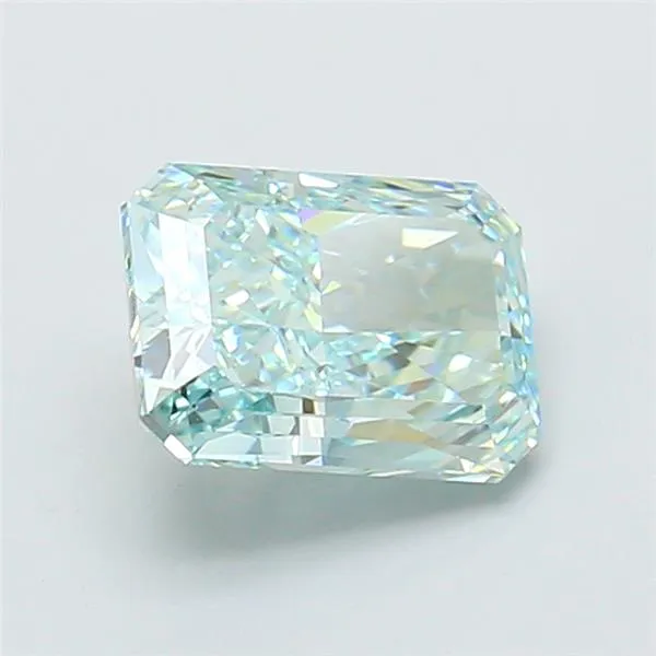 2.01ct Radiant Lab Grown Diamond (Colour Fancy Vivid Green Blue, Clarity VVS2, IGI Certified)