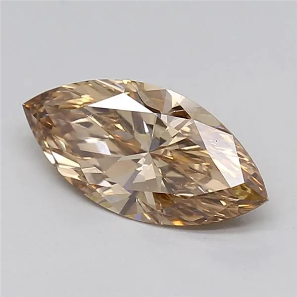 2.02ct Marquise Lab Grown Diamond (Colour Fancy Light Brown, Clarity VS1, IGI Certified)