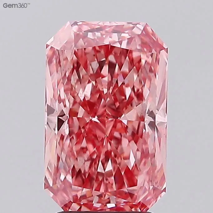 2.02ct Radiant Lab Grown Diamond (Colour Fancy Vivid Pink, Clarity VVS2, IGI Certified)