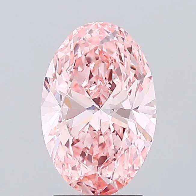 2.04ct Oval Lab Grown Diamond (Colour Fancy Vivid Pink, Clarity VVS2, IGI Certified)