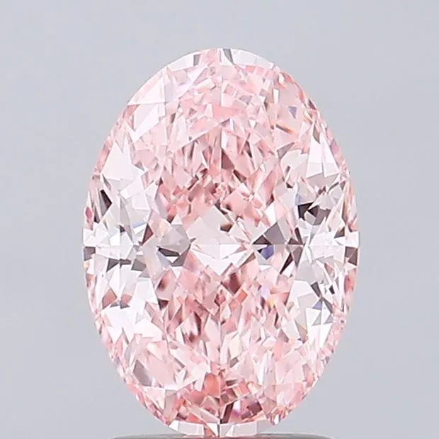2.05ct Oval Lab Grown Diamond (Colour Fancy Vivid Pink, Clarity VVS2, IGI Certified)