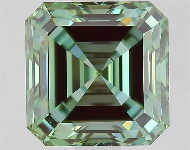 2.07ct Asscher Lab Grown Diamond (Colour Fancy Vivid Green, Clarity VVS2, IGI Certified)