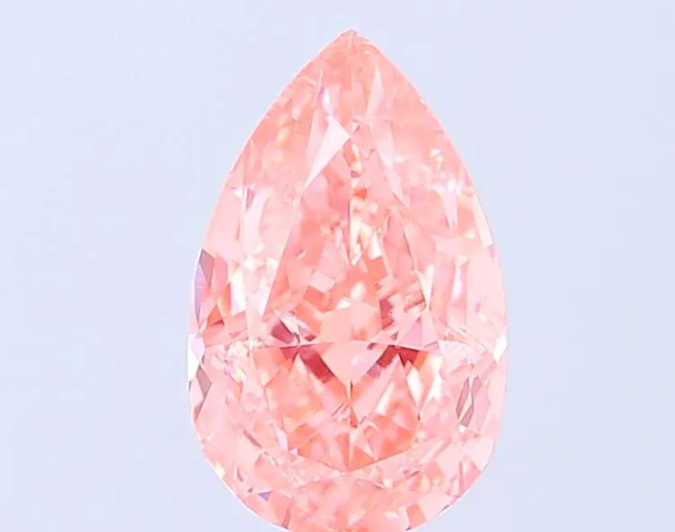 2.07ct Pear Lab Grown Diamond (Colour Fancy Vivid Orangey Pink, Clarity VVS2, IGI Certified)