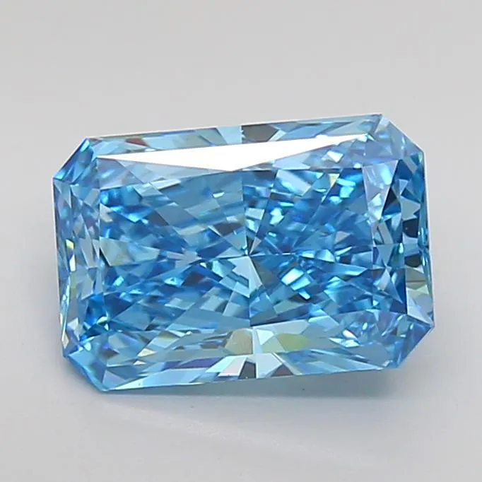 2.07ct Radiant Lab Grown Diamond (Colour Fancy Vivid Blue, Clarity SI2, IGI Certified)
