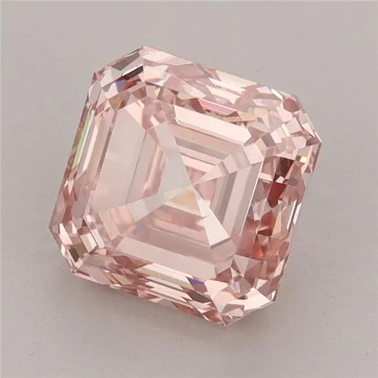 2.10ct Asscher Lab Grown Diamond (Colour Fancy Vivid Pink, Clarity VS1, IGI Certified)