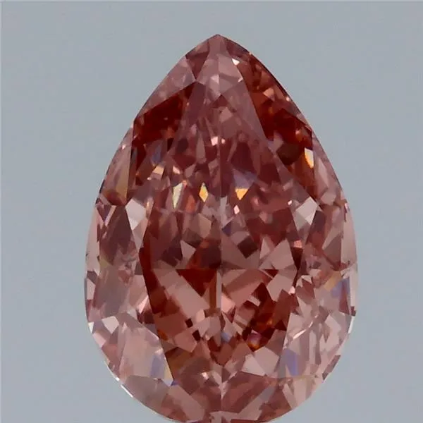 2.40ct Pear Lab Grown Diamond (Colour Fancy Vivid Brown Pink, Clarity VS1, IGI Certified)
