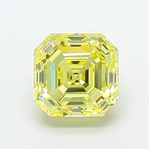 2.51ct Asscher Lab Grown Diamond (Colour Fancy Yellow, Clarity VS2, IGI Certified)