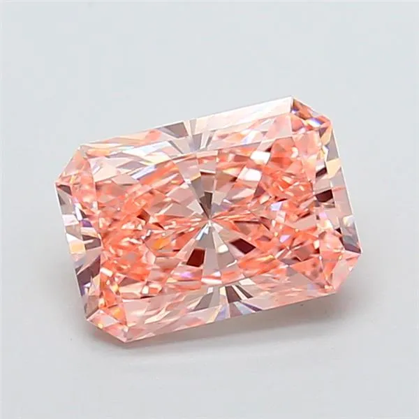 2.53ct Radiant Lab Grown Diamond (Colour Fancy Intense Orangey Pink, Clarity VVS2, IGI Certified)