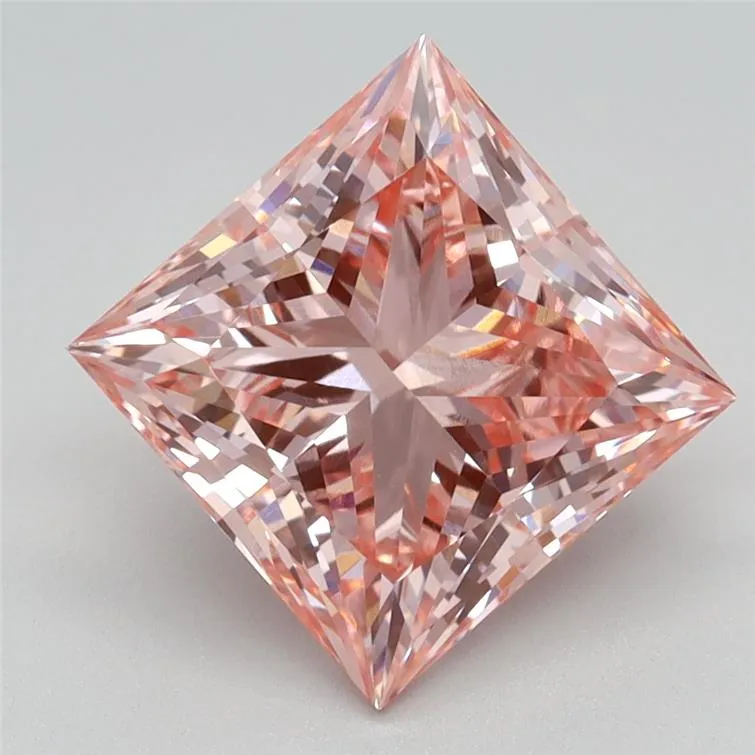 2.60ct Princess Lab Grown Diamond (Colour Fancy Vivid Pink, Clarity VVS2, IGI Certified)