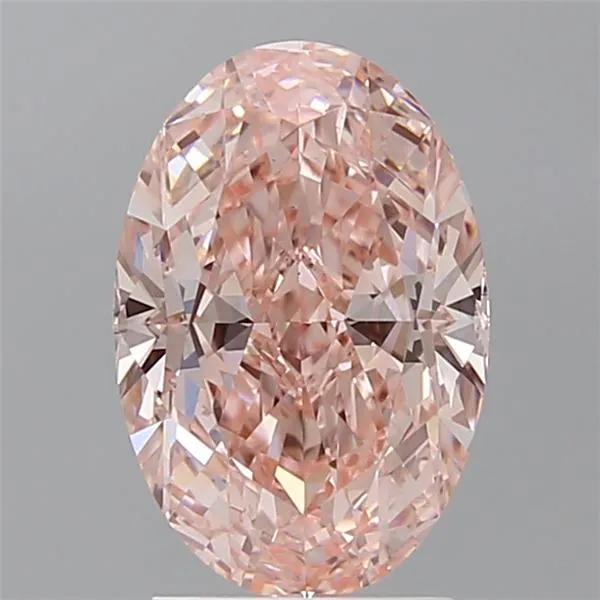 3.01ct Oval Lab Grown Diamond (Colour Fancy Vivid Pink, Clarity VS2, IGI Certified)