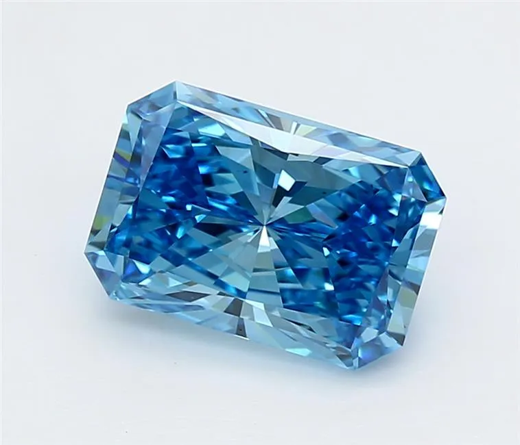 3.01ct Radiant Lab Grown Diamond (Colour Fancy Vivid Blue, Clarity VVS2, IGI Certified)
