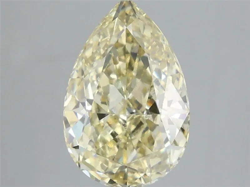 3.02ct Pear Lab Grown Diamond (Colour Fancy Light Yellow, Clarity VS2, IGI Certified)