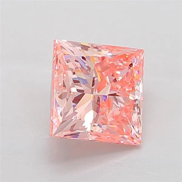 3.03ct Princess Lab Grown Diamond (Colour Fancy Intense Pink, Clarity VVS2, IGI Certified)